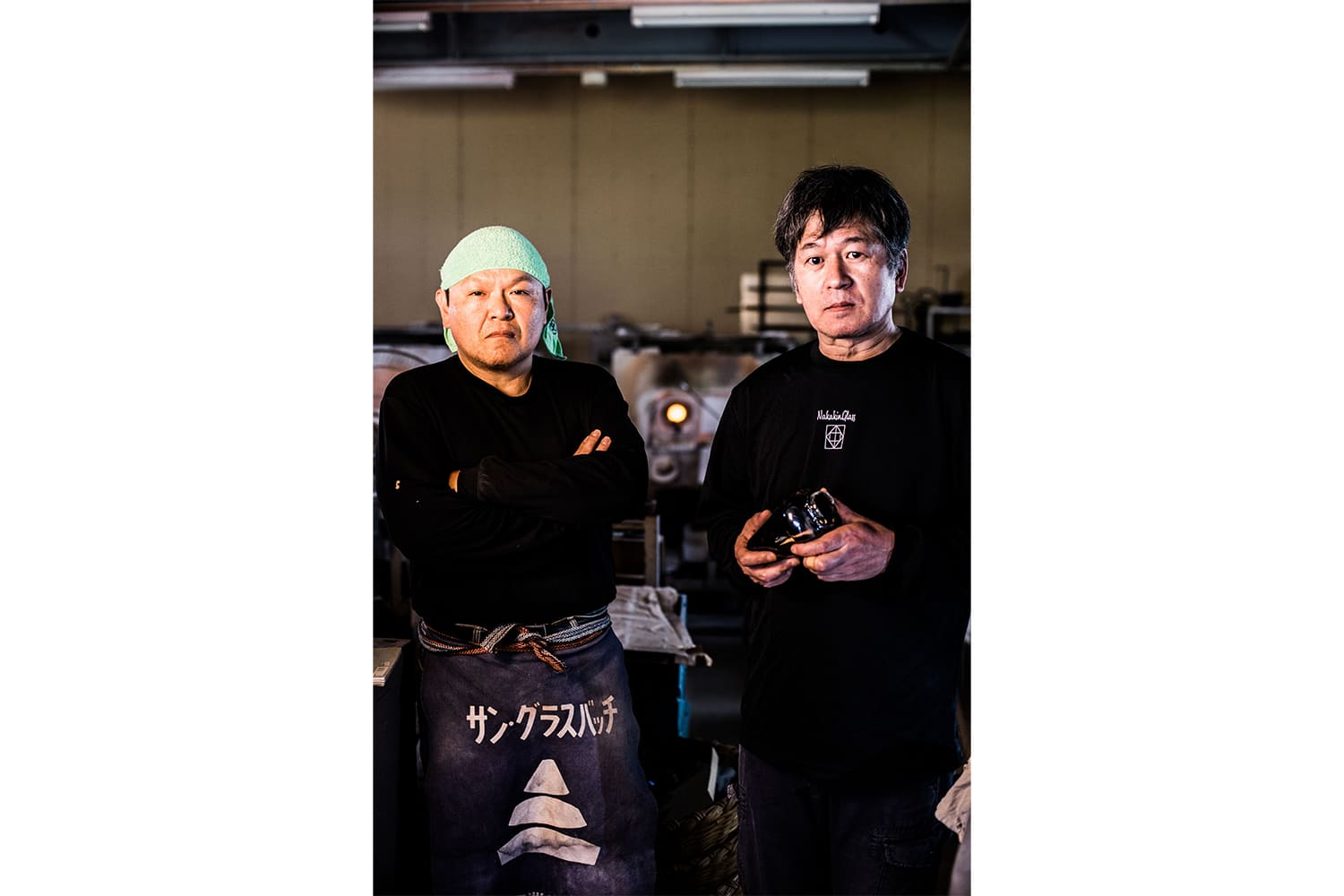 ガラス製造を担う2名の職人